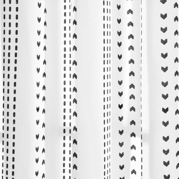 Lush Decor - Set of 2 (95"x52") Hygge Striped Window Curtain Pa Black - Picture 3 of 4